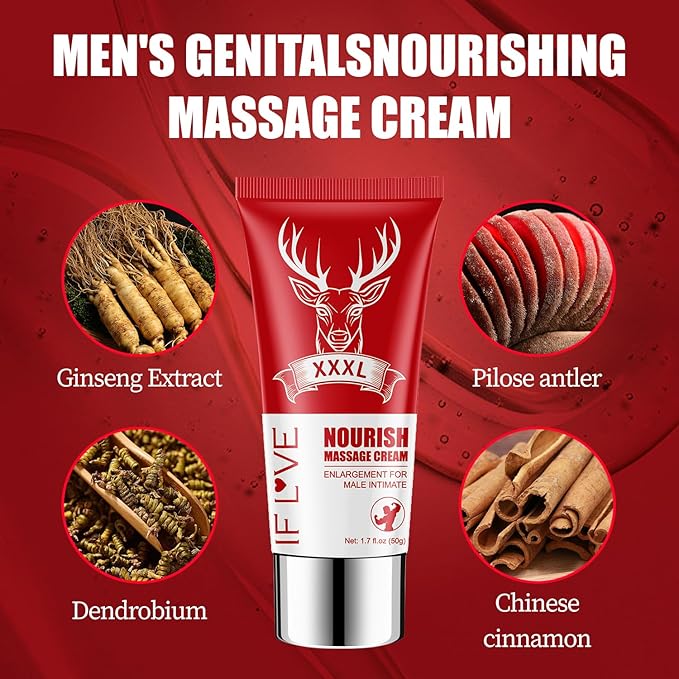 IF L VE-Revitalising Cream for Men's Intimate Areas, enlarging Massage Oil, Men's Health 50g