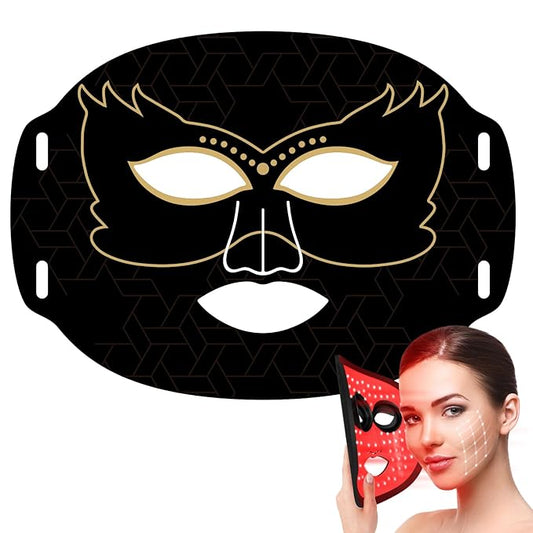 LED Face Mask Light Therapy Facial Mask for Skin Rejuvenation and Treatment Red Blue Infrared Light Therapy Device 7 Colors with High-Intensity LEDs, Beauty Skin Care