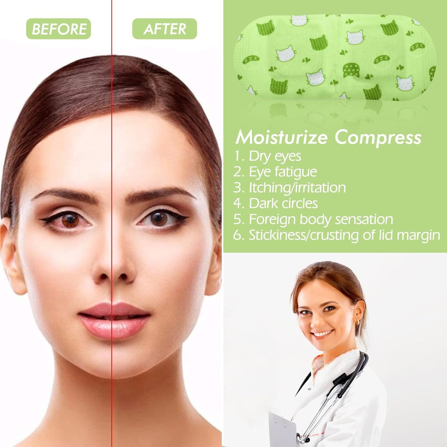 Jekeno Steam Eye Mask, 20 Packs Eye Masks for Dry Eyes Dark Circles and Puffiness, 40-60 Minutes Self Heated Steam Warm Eye Mask, Christmas Spa Gifts for Women