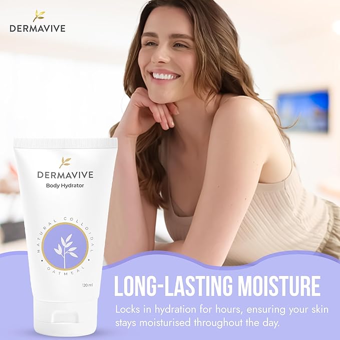 Oatmeal Body Hydrator – Colloidal Oatmeal Moisturizing Oil for Dry, Flaky & Sensitive Skin – Nourishing After-Shower Body Oil for Kids, Teens & Adults – 120ml (4.05 fl oz)