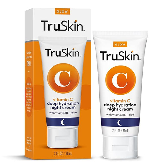 TruSkin Vitamin C Night Cream – Skin’s Natural Collagen Supporting Blend with Cocoa Butter, Vitamin B5, Botanical Essential Oils – Brightening and Hydrating Face & Neck, Firmer-Feeling Skin, 2 fl oz