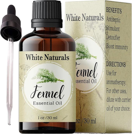 Organic Fennel Essential Oil for Digestion, Sweet Fennel Seed Oil for Congestion Relief & Uplift Mood, 100% Pure, Undiluted, Therapeutic Grade for Aromatherapy, Glowing Skin, Strengthened Hair 1oz