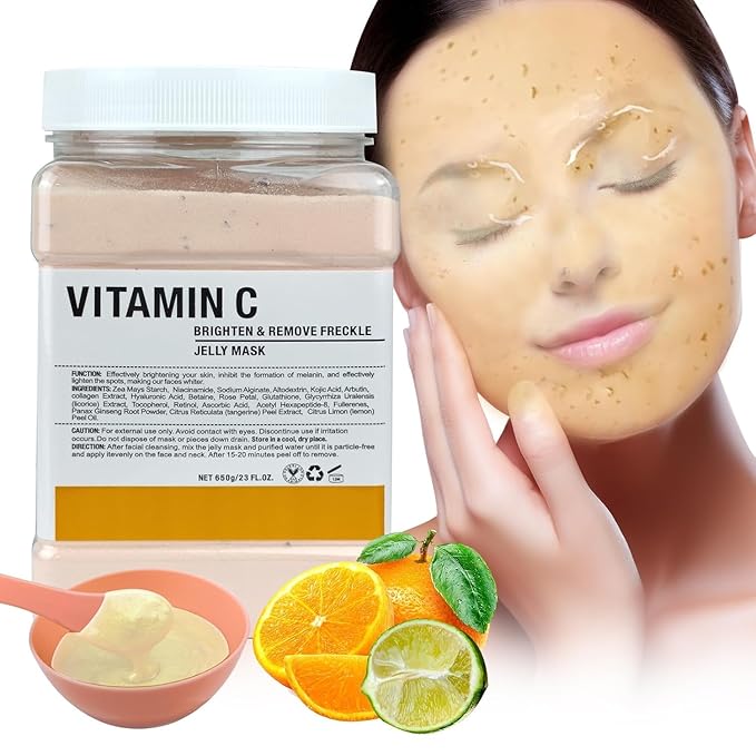 Jelly Mask for Facials Professional, Hydrating & Moisturizing Peel-Off Natural Gel Face Mask SkinCare, Professional Spa Use Jelly Face Masks, Deep Hydration & Glow 23 Fl Oz (VC)