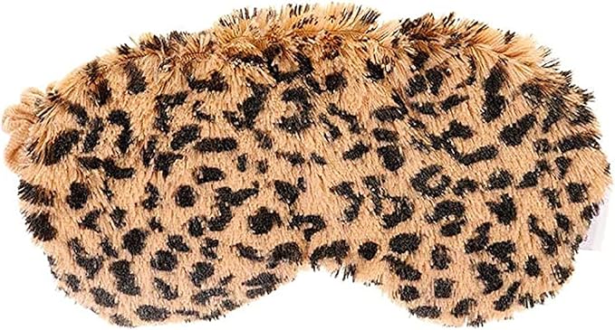 warmies Microwavable Eye Mask for Warmth & Comfort - Heating & Cooling Compress for Calming Relaxation - Weighted & Heated Eye Mask with Scented Lavender for Sleeping - Leopard