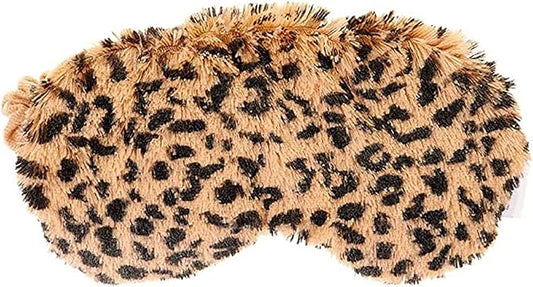 warmies Microwavable Eye Mask for Warmth & Comfort - Heating & Cooling Compress for Calming Relaxation - Weighted & Heated Eye Mask with Scented Lavender for Sleeping - Leopard