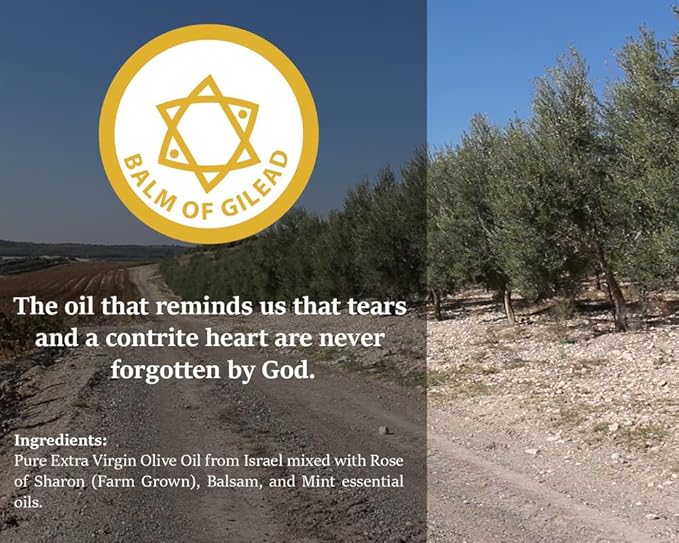 Balm of Gilead Anointing Oil from Israel, Holy Spiritual Oils Bottles from Jerusalem Blessed, Handmade with Natural Ingredients and Blessed for Wedding Ceremony, Religious Use, 1.01 Fl Oz