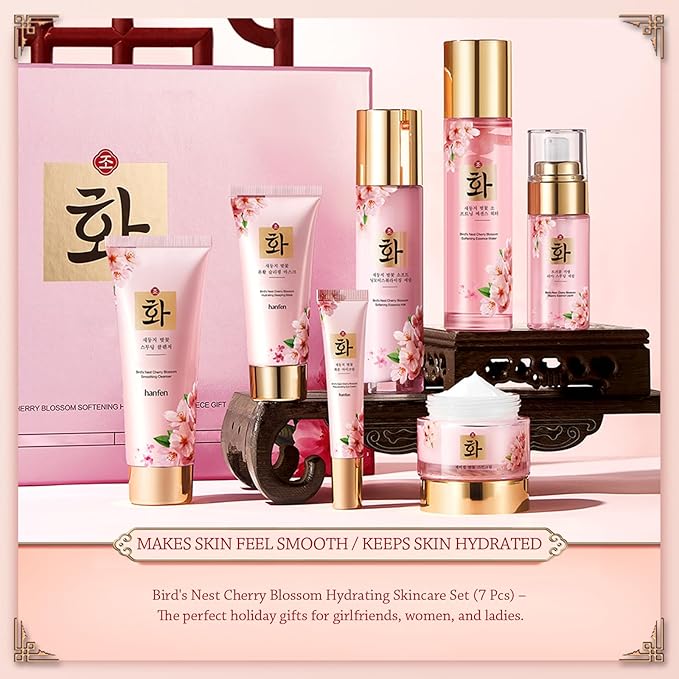 Anti-Wrinkle Skin Care Routine Large Kit,Anti-Aging & Hydrate Skin,Facial Cleanser,Toner,Lotion,Cream,Serum,Eye Cream Skincare Gift Set,Wife Mom Womens Gifts for Christmas Stocking Stuffer