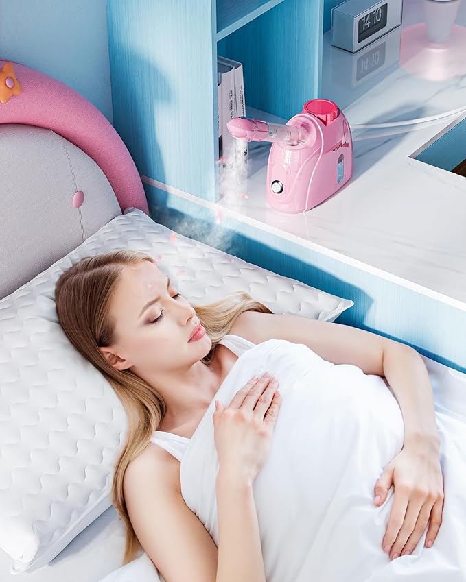 Wavytalk Facial Steamer,Warm Mist Face Steamer with 360° Rotatable Sprayer Nozzle for Deep Cleaning Unclogs Pores,Portable Face Humidifier Skin Care for Home Facial SPA Sauna Salon