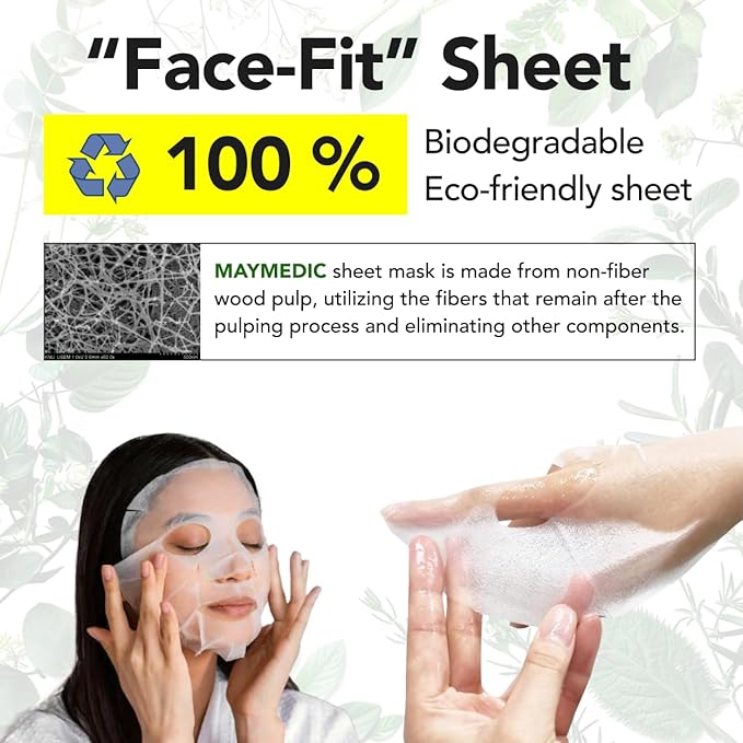 Face It Hydrating Sheet Masks, Hyaluronic Acid, Centella Asiatica, Panthenol, Moisturizing, Anti-Aging, Deep Hydration, Soothing, Vegan, Korean Skincare, Pack of 5