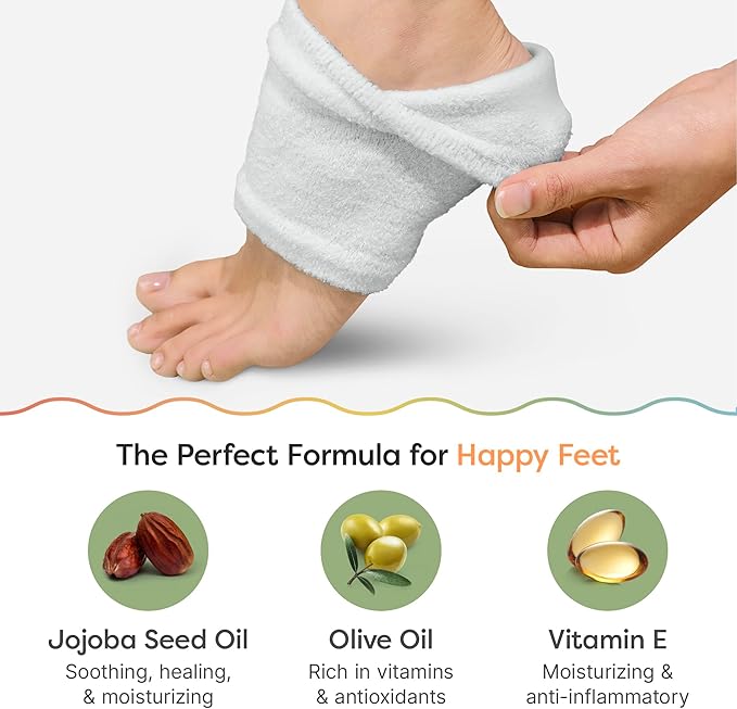 ZenToes Moisturizing Fuzzy Sleep Socks with Vitamin E, Olive Oil and Jojoba Seed Oil to Soften and Hydrate Dry Cracked Heels (Regular, Slate)2 Pair (Pack of 1)