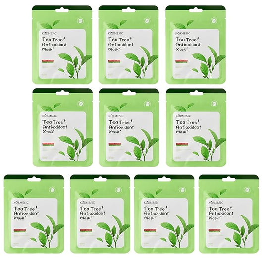 Facial mask Moisturizing face Mask - 10 Sheets, Deep Hydration, Improves Dry Skin, Sheet Mask, skincare for All Skin Types Tea Essence Mask
