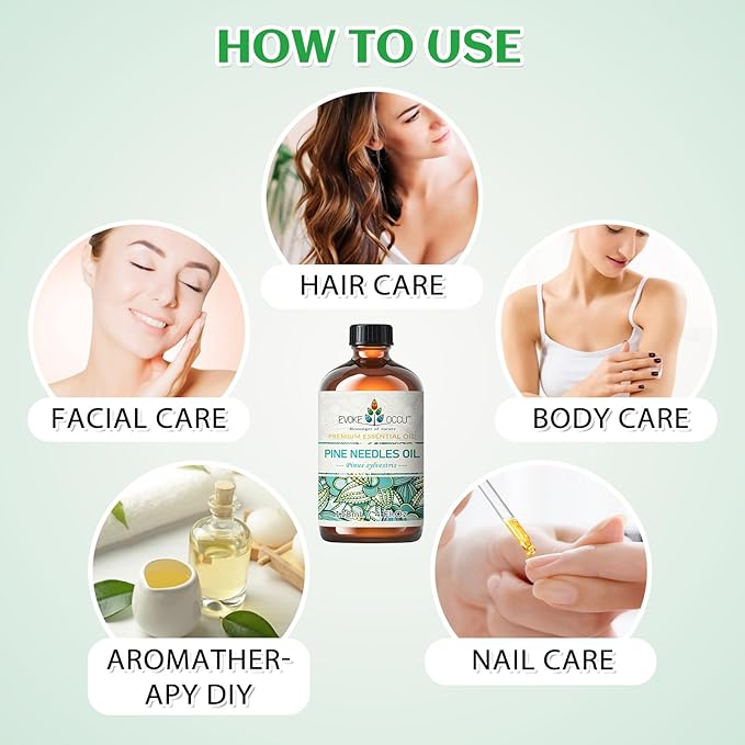 EVOKE OCCU Pine Essential Oil for Home Diffuser Fragrance DIY Candle Soap Making - 4 FL Oz