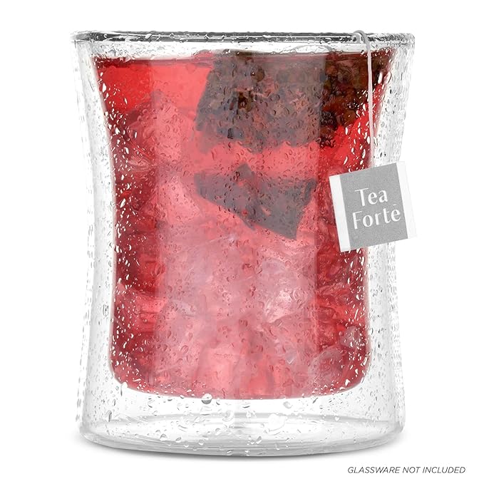 Tea Forte Watermelon Mint Cold Brew Iced Tea, Organic Caffeine Free 15 Sachet Infuser Tea Bags, Steeps in Cold Water