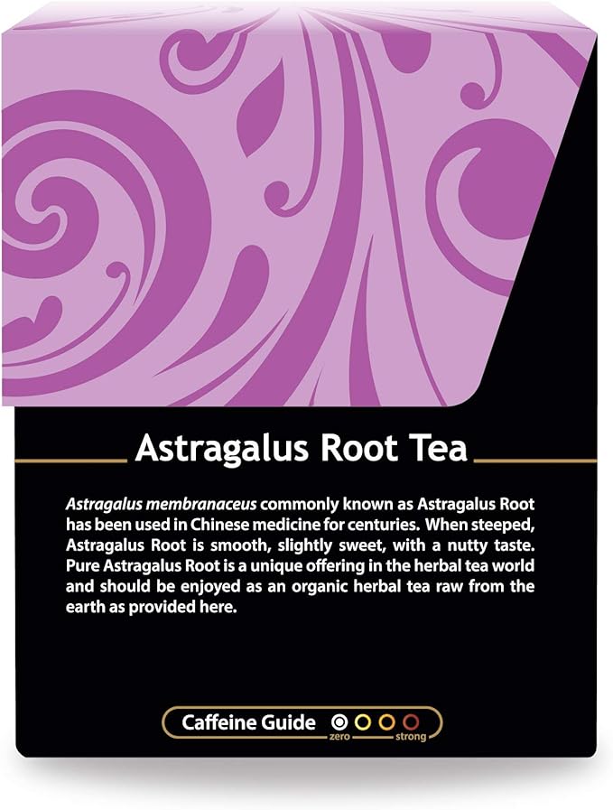 Buddha Teas Organic Astragalus Root Tea | 18 Bleach-Free Tea Bags | Made in the USA | Caffeine-Free | No GMOs