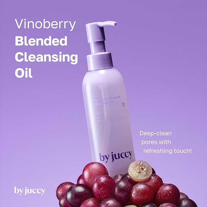By Juccy Vinoberry Blended Cleansing OilㅣDeep Pore Cleansing, Makeup Remover for All Skin TypesㅣSunflower Seed & Grape Seed Oil, Vinoberry Blends| Korean cleansing oil, Korean Skincare 5.07 Fl oz