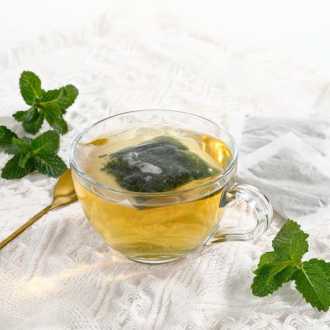 Premium Peppermint Tea Bags, 100 Tea Bags, Made with 100% Natural Peppermint Leaves, No Additives & Caffeine Free.