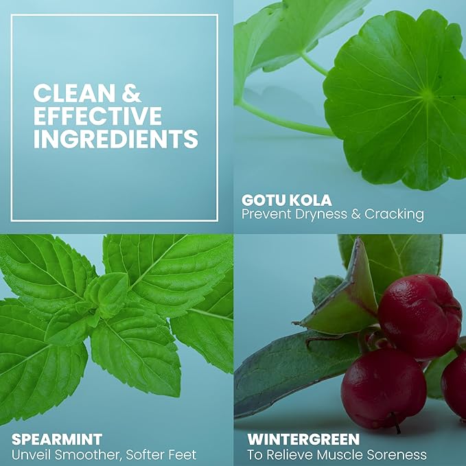 Eva Naturals Tea Tree Foot Cream - Foot Lotion with Peppermint, Menthol and Spearmint - Soothing Foot Cream Treatment for Dry Cracked Heels and Feet