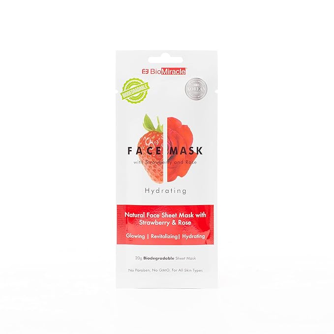 BioMiracle Natural Face Mask Variety Pack, Pack of 15, with Hydrating Face Masks, Nourishing Face Masks