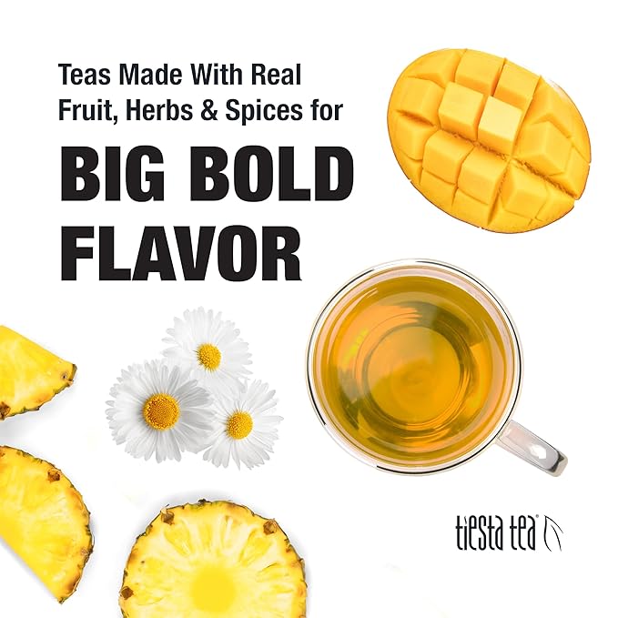 Tiesta Tea - Mango Dreamzzz Chamomile Herbal Tea | Loose Leaf | Chamomile & Lemongrass | Caffeine-Free | Relaxing Blend | Brew Hot or Iced | Brews Up to 200 Cups | 12 Ounce Resealable Bulk Pouch