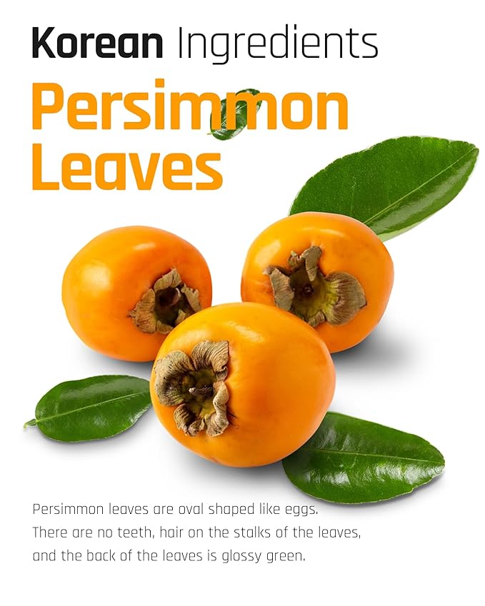 Ssanggye Persimmon Leaf Tea 1.0g x 40 Tea Bags, Premium Korean Herbal Tea Hot Cold Herb Soft Savory Taste Decaf 4 Seasons Made in Korea