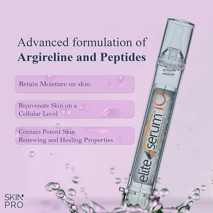 Elite Serum 10 - Natural Anti Aging Eye Serum and Anti Wrinkle Treatment - Eye Bags and Dark Circles Remover with Advanced Formulation of Hyaluronic Acid, Collagen, Argireline and Peptides