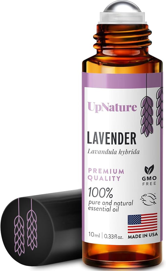 UpNature Lavender Essential Oil Pure Roll On - 100% Natural Lavender Oil for Skin