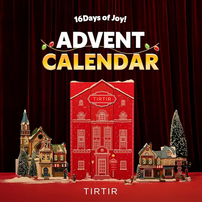 TIRTIR Advent Calendar 2024 | 16 Days of Holiday Gift Set for Women, Skincare and Makeup Set, Stocking Stuffers, Skincare & Cosmetic Christmas Gift for Her, 2024 Limited Edition
