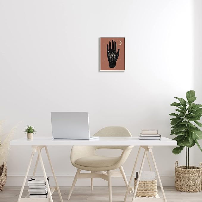 Stupell Industries Celestial Bohemian Chic Hand With Enlightened Eye Tattoo, Design by Nina Blue