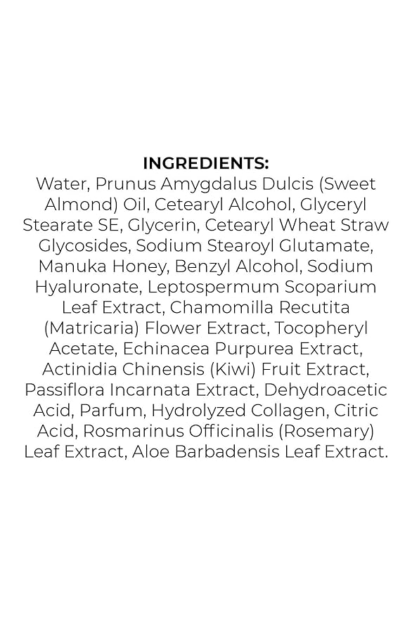 Hyaluronic Acid Night Cream for Face and Neck with Collagen, Manuka Honey, Plant Extracts & Vitamin E | Plant Based Formula | Carefully formulated to keep your skin young and healthy!