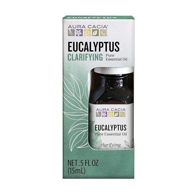 Aura Cacia Eucalyptus Essential Oil, Boxed, 0.5 Ounce