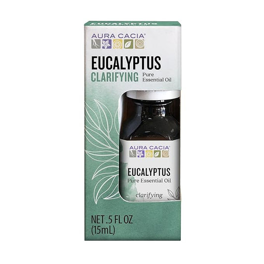 Aura Cacia Eucalyptus Essential Oil, Boxed, 0.5 Ounce