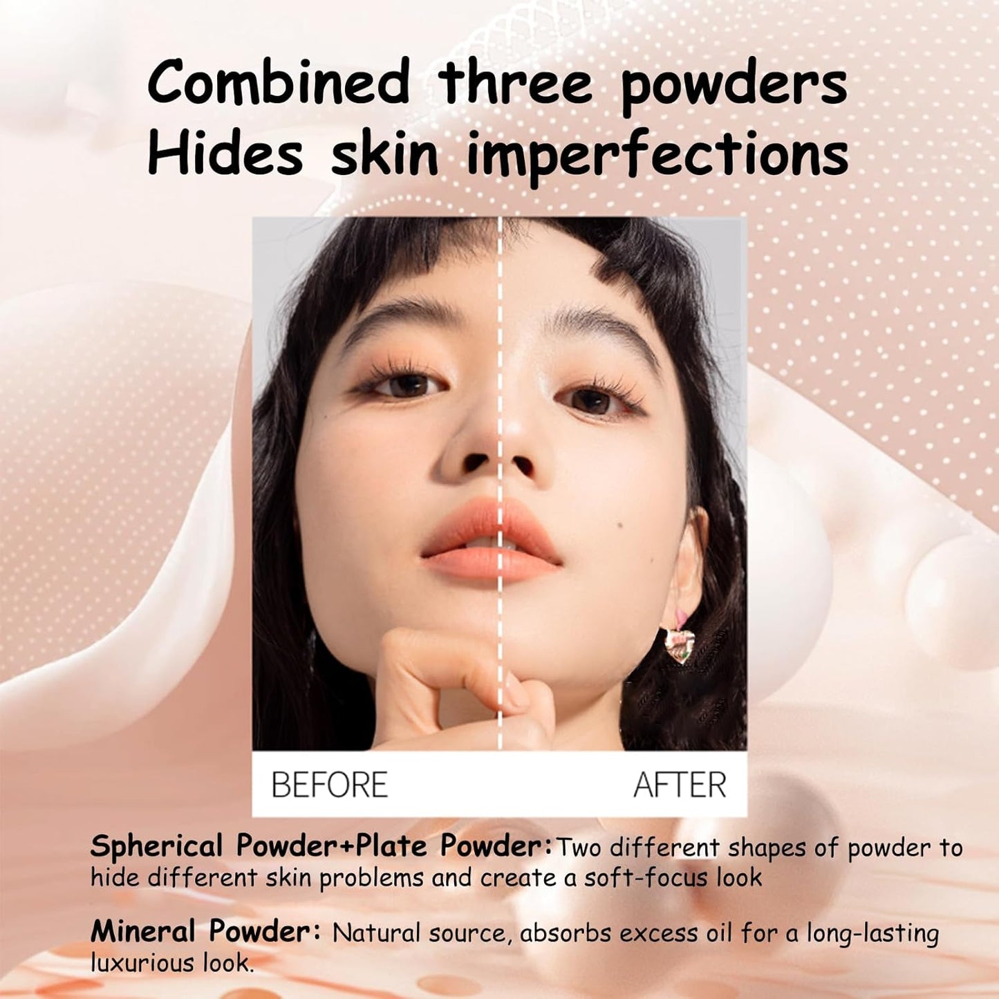 Cream Cushion Foundation with Satin Finish, Flawless Coverage, Hydrating with Skin Care Formula, Long-Lasting, Oil-Moisture Balance Foundation Makeup (Natural Beige)