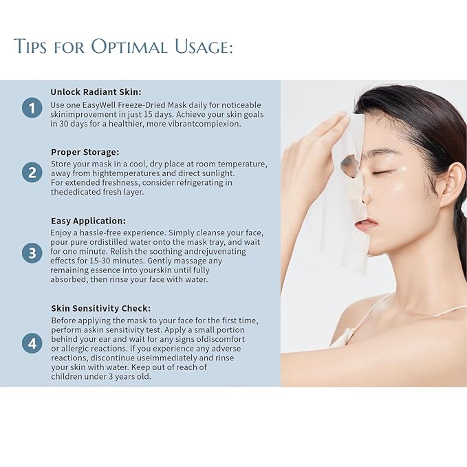 Bio-Collagen Facial Mask with Lyophilization Technology, 5pc Each