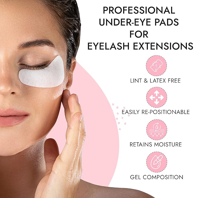 Biogel Eye Pads For Eyelash Extension, Under Eye Pads Eyelash Extension Supplies - 15 Sheets (30 Pairs)