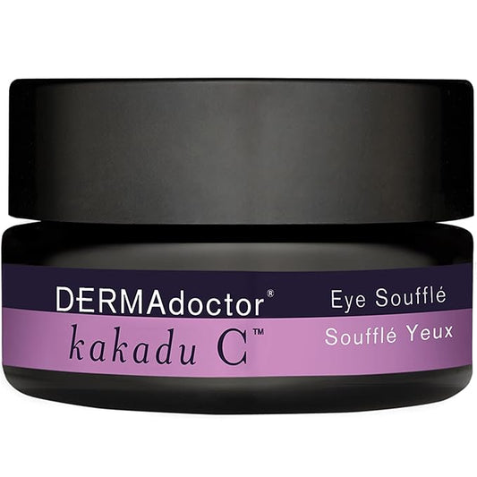 DERMAdoctor Kakadu C Dermatologist Formulated Eye Souffle, Vitamin C and Caffeine Eye Cream. Dark Circles Under Eye Treatment and Under Eye Brightener - 0.5 fl oz