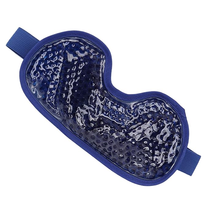 Cooling Eye Pack, Gel Bead Eye Pack Skin‑friendly Relieve Eye Fatigue for Man for Woman(Dark Blue)