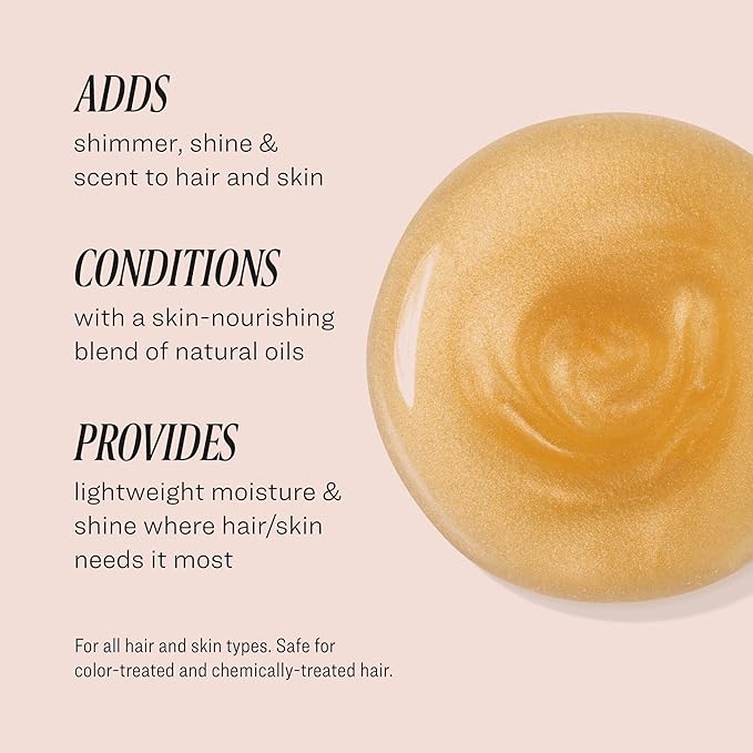 CUVÉE BEAUTY Cuvee Hair and Body Glow - 3 fl oz - Hydrates Hair & Skin with Light Shimmer, Tames Frizz + Adds Shine - Champagne-Infused Formula with Resveratrol & Ceramides - Color Safe