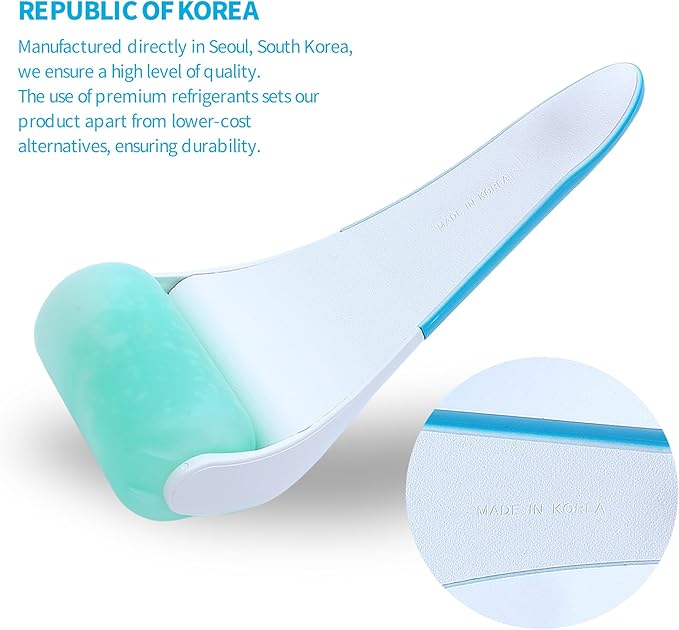 Korean Face Massager Ice Roller for Face and Eyes - Premium Quality, Smooth & Soft Skin Care Beauty Product with Soothing Effects