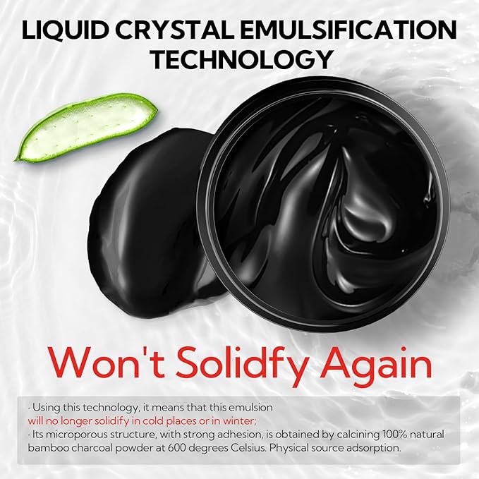 LANBENA Blackhead Mask, Upgraded 2.0 Bamboo Charcoal Nose Pore Strips, Black Head Remover Mask for Face, Puntos Negros, Deep Cleansing for All Skin Types, 30g+60pcs paper (Black)