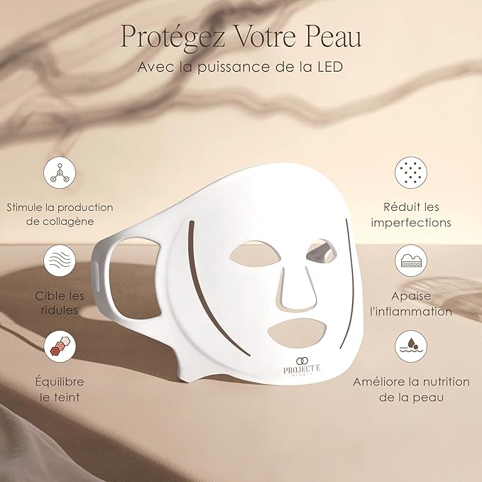 LED Light Therapy Mask by Project E Beauty | Anti-Aging & Anti-Blemish (Silicone Mask)