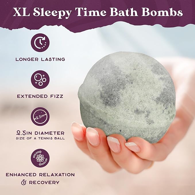Purple Canyon Mineral Mud Bath Bombs | Deep Sea with Arctic Clay and Spirulina | Vetiver and Sandalwood Scented Bath Bomb Set