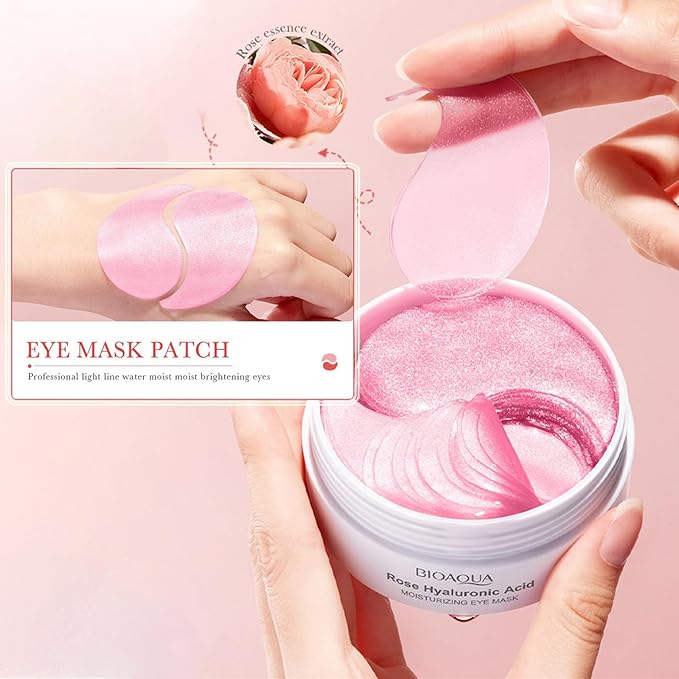 Under Eye Patches, Eye Mask, Reduce Puffy Eyes, Dark Circles, Eye Bags, Eye Patches with Collagen, Anti-Aging Rejuvenating Moisturizing Skin Care for Anti-Wrinkle Eye Masks 60PCS
