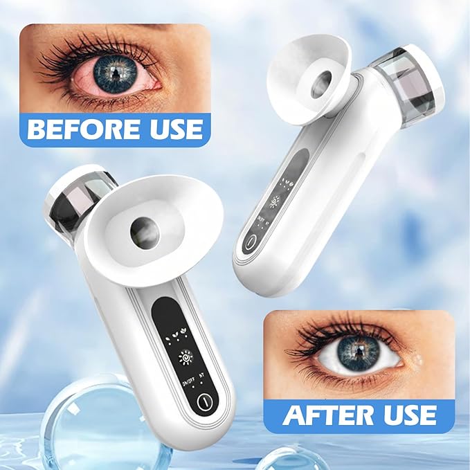 Portable Eye Mist Steam Sprayer for Dry Eye Relief, Heated Eye Mask, Mini Eye Moisturizing Cleaning Soothing Steamer for Moisturizing & Cleaning Eye Treatment