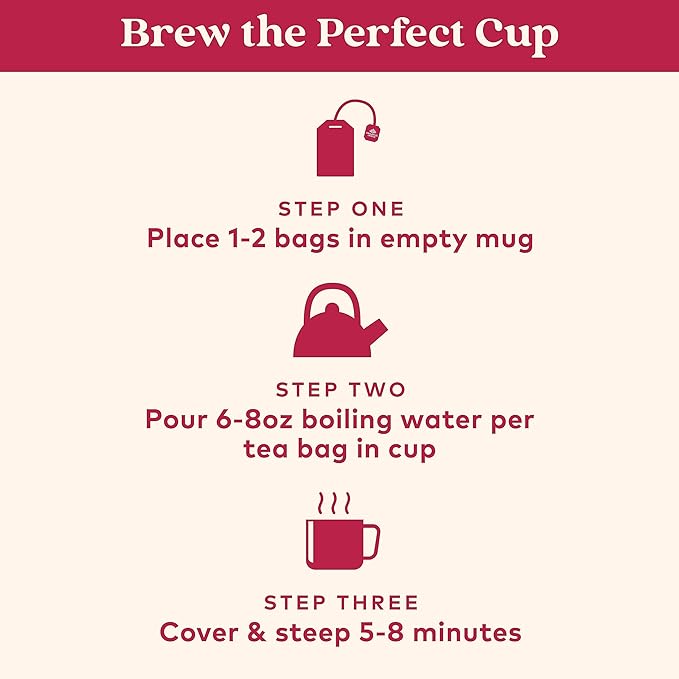 Organic India Tulsi Cinnamon Rose Herbal Tea - Holy Basil, Stress Relieving & Mystical, Immune Support, USDA Certified Organic, Supports Sugar Metabolism, Caffeine-Free - 18 Infusion Bags, 6 Pack