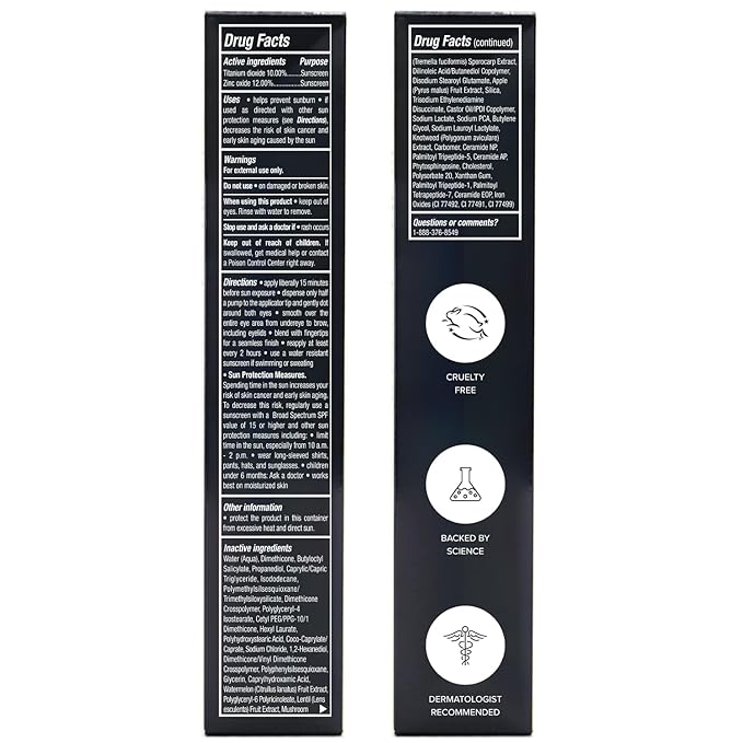 DRMTLGY Luminous Eye Corrector SPF 41, Under Eye Color Corrector for Dark Circles, Anti-Aging Tinted Eye Cream, Hydrating Eye Serum with Peach Undertone FSA/HSA Eligible, Deep