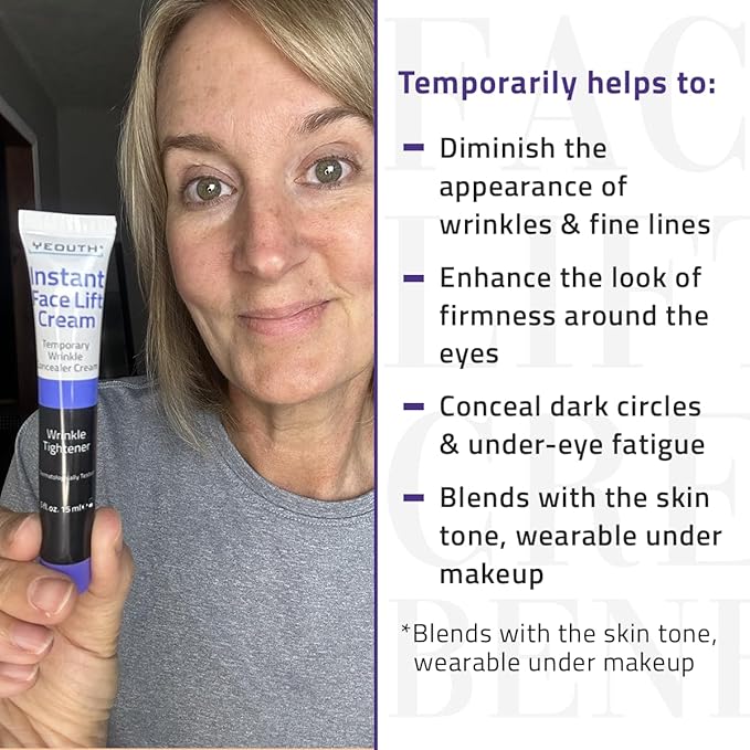 YEOUTH Instant Face Lift Cream, Temporary Skin Tightening Under Eye Cream for Women, Tightening and Lifting Concealer 15ml
