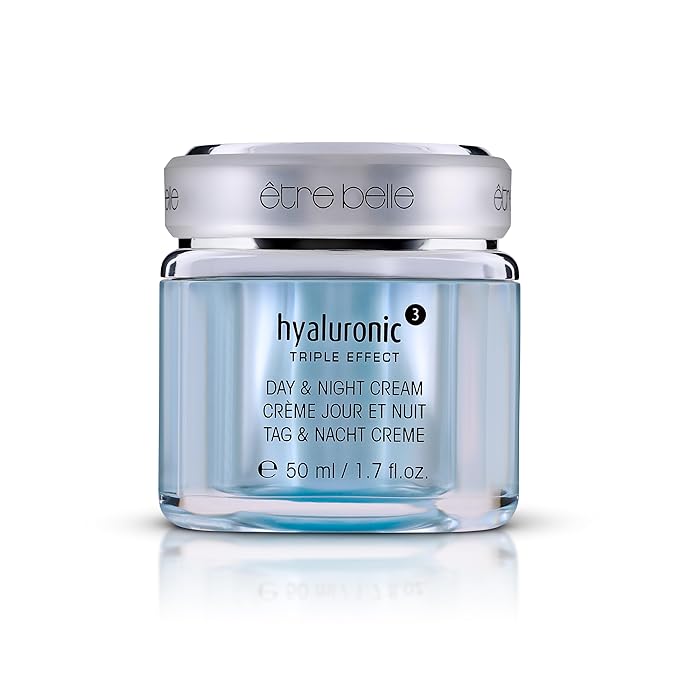 être belle Hyaluronic³ Day & Night Cream | Hyaluronic Acid Moisturizer Face Cream with Squalane, Jojoba, and Grape Seed Oil for All Skin Types | Hydrating, Firming & Plumping Face, 50 ml / 1.7 Fl Oz