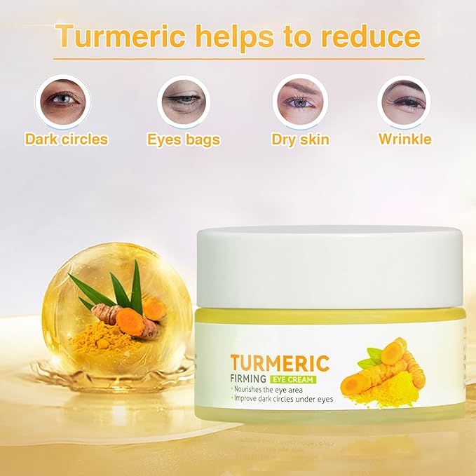 Turmeric Soap Bar Turmeric Clay Mask Turmeric Eye Cream Set of 3, Turmeric Facial Mask for Face with Kaolin Clay, Control Oil & Deep Cleansing, Natural Turmeric Soap for Acne, Blackheads & Smooth Skin
