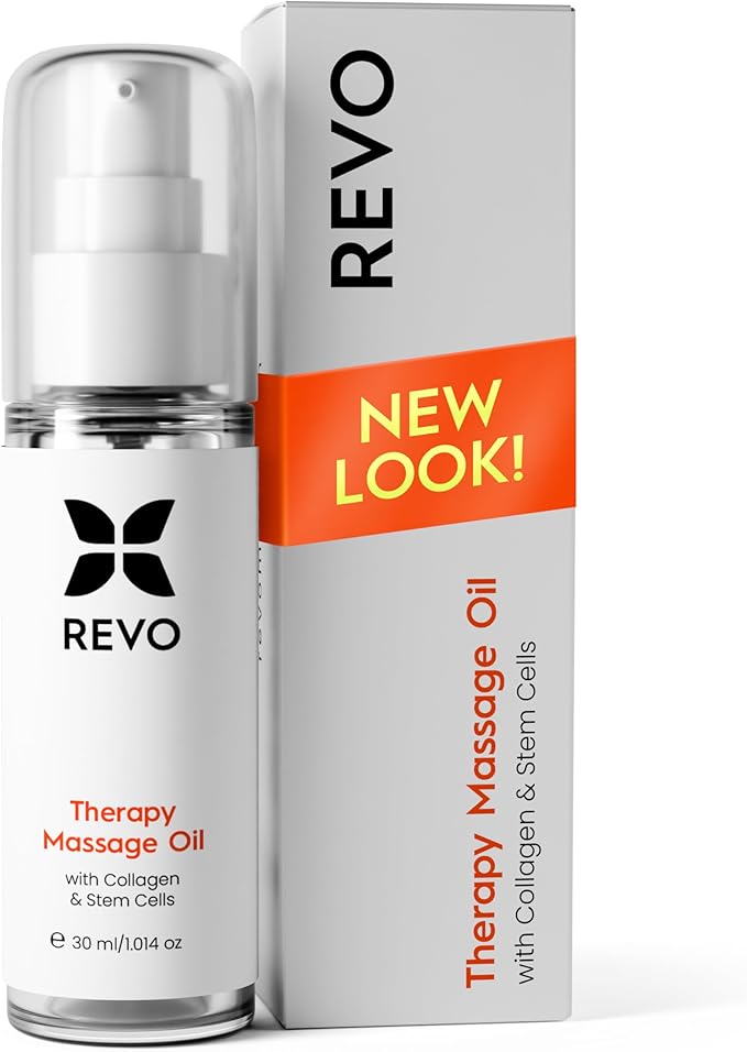 REVO Anti Cellulite Massage Oil Infused with Collagen & Stem-Cells for More Elastic, Tighter Skin