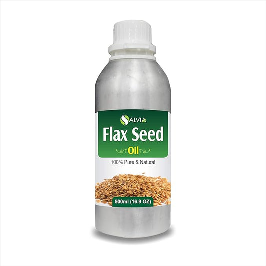 Flax Seed Oil 100% Natural Pure UNDILUTED Uncut Carrier Oil (16.9 fl oz)